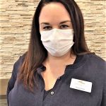 Renee Villano, Dr. Chan's Scheduling and Treatment Coordinator in PPE
